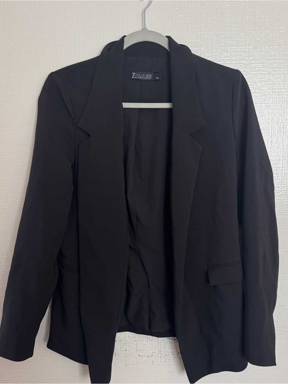 Black Open-Front Blazer Jacket